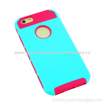 Shock-resistant Hard PC Soft TPU Case Back Cover for iPhone 6